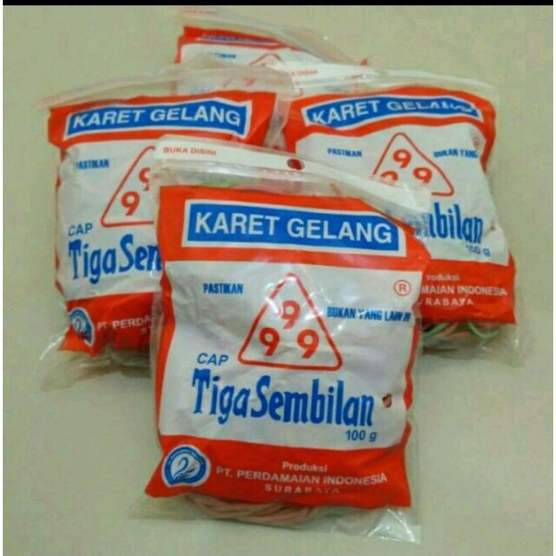 

KARET GELANG 100gr / Karet 999 / Karet Lubang Besar / Karet murah