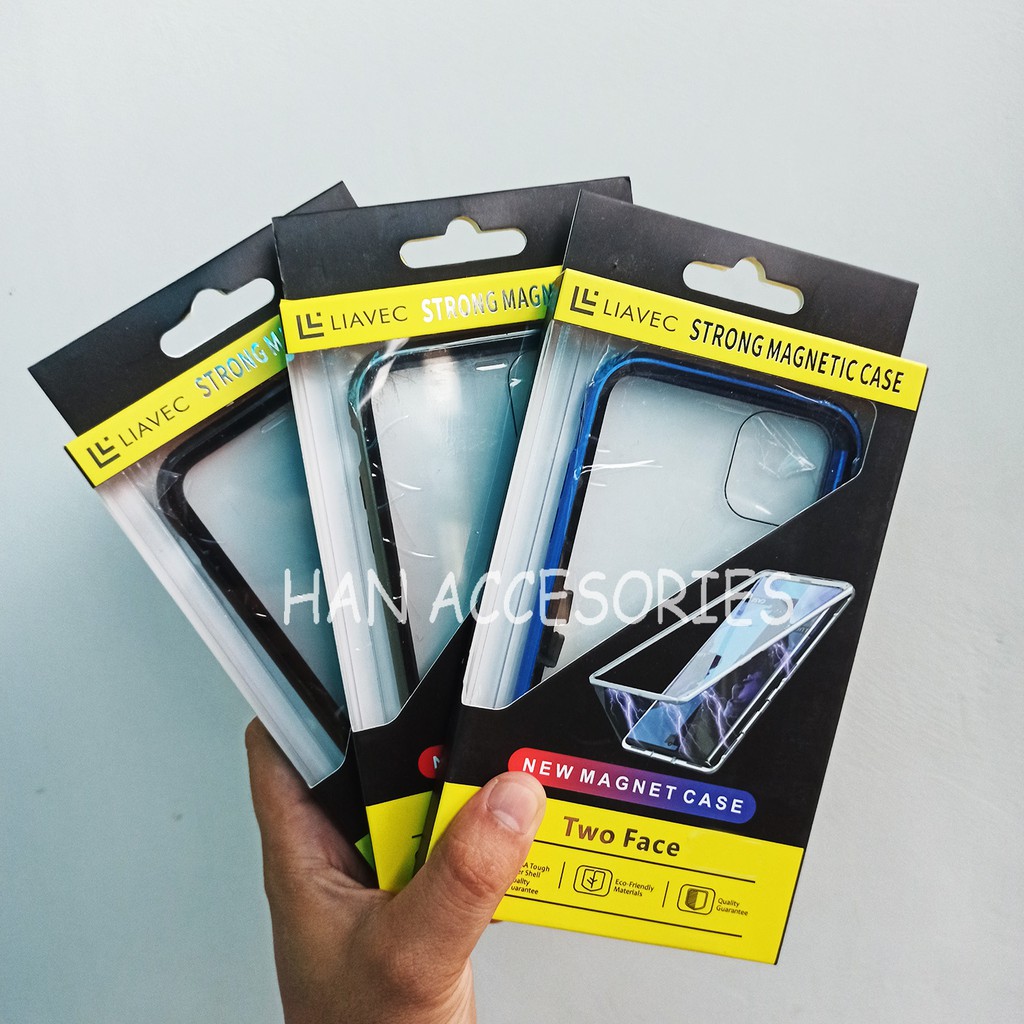 CASE IPHONE 11 6.1/11 PRO 5.8/11 PRO MAX 6.5 Case Magnetic 360 FULL GLASS Depan dan Belakang Full Protect