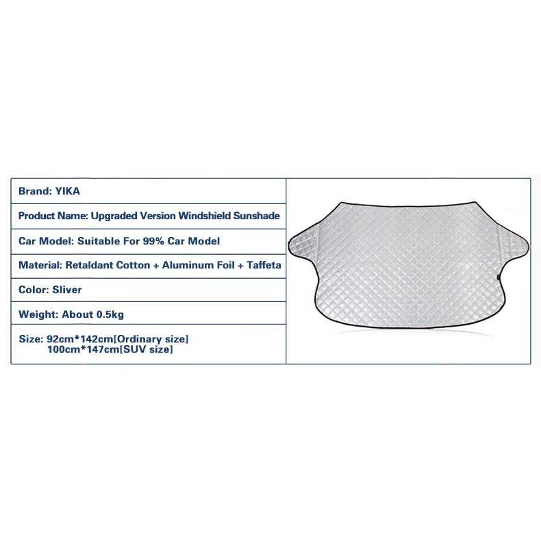 Mayitr Sun Shade Pelindung UV Kaca Mobil - GS-0004-180 x 100 cm-Silver