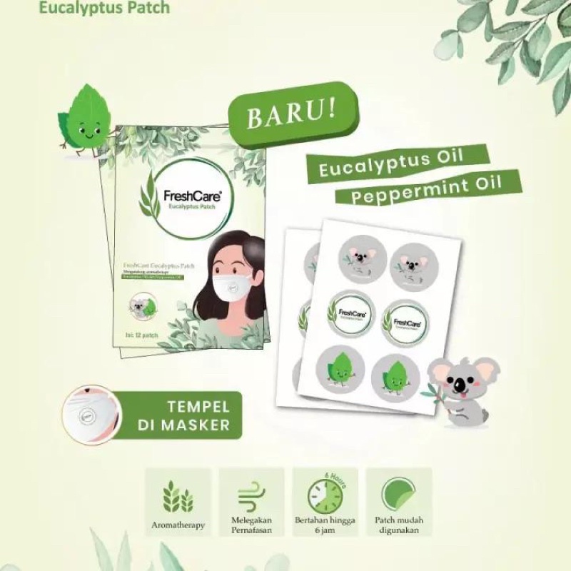 FreshCare Eucalyptus Patch 1box isi 24amplop @12patch