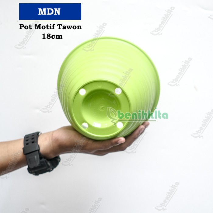 Pot Tanaman-Bunga 18cm Motif Tawon (MDN)