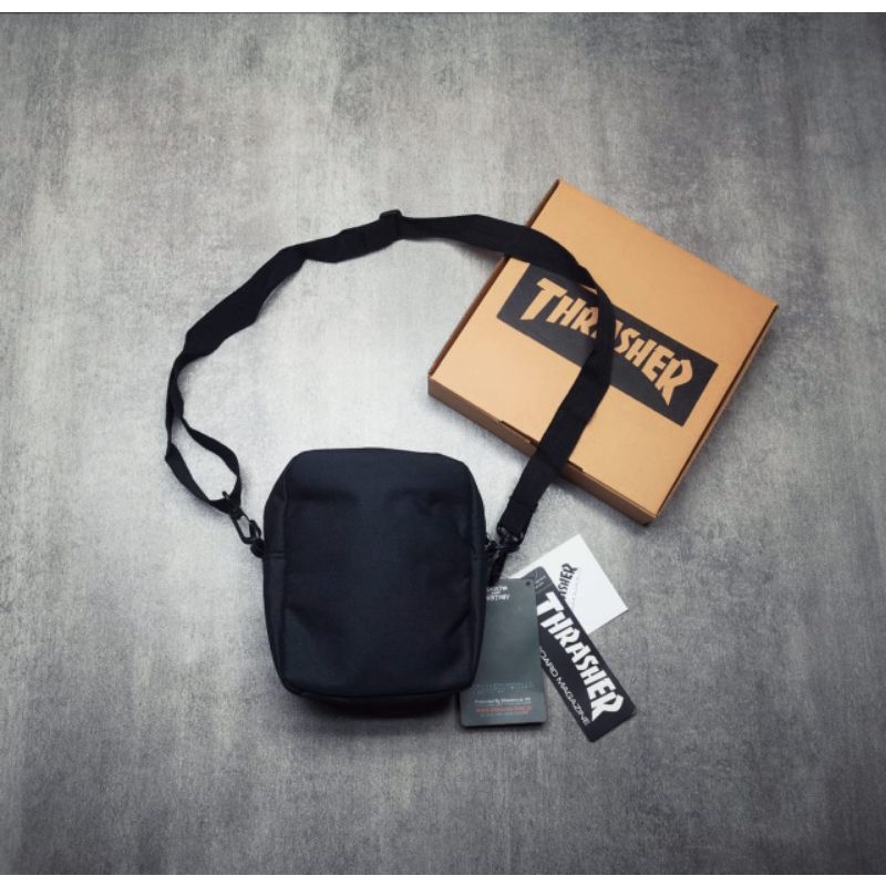 THRASHER MINI SLINGBAG BLACK FREE BOX