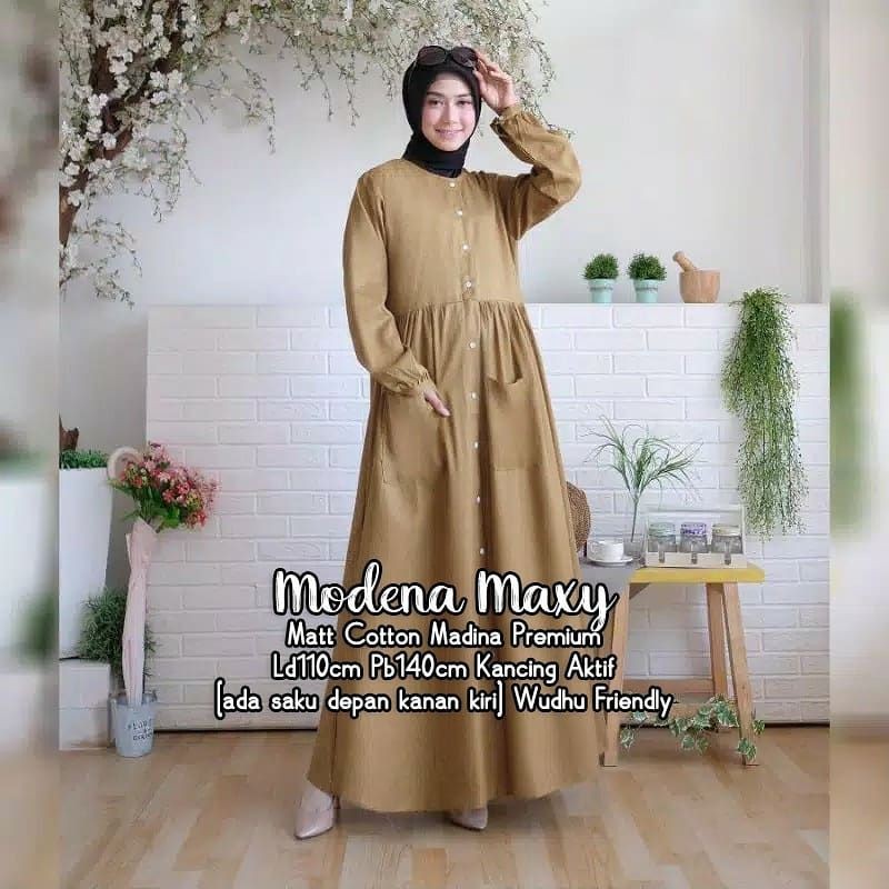 gamis modena maxy plain yundy princess mutiara lafelle soraya casual