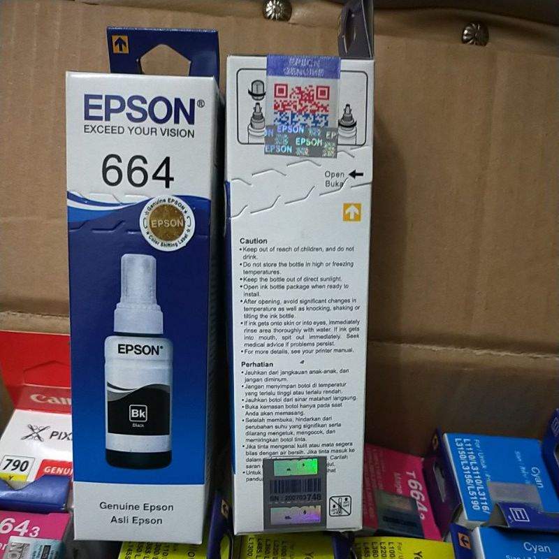 TINTA EPSON T664-L100-L110-L120-L220-L310-L350-L355-L360-L365-L405-L455L555-L565-L1300