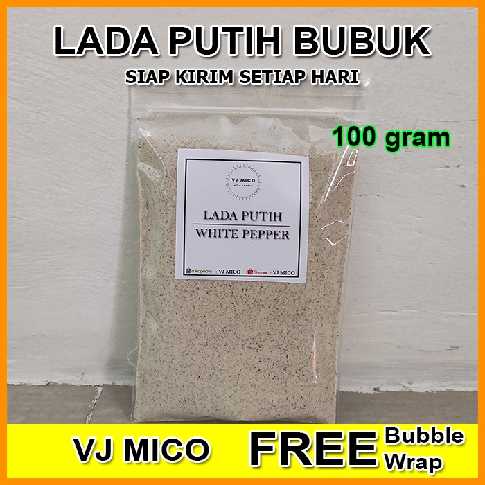 

Lada Putih Bubuk / Merica bubuk / Ground White Pepper - Quality Premium 100gram