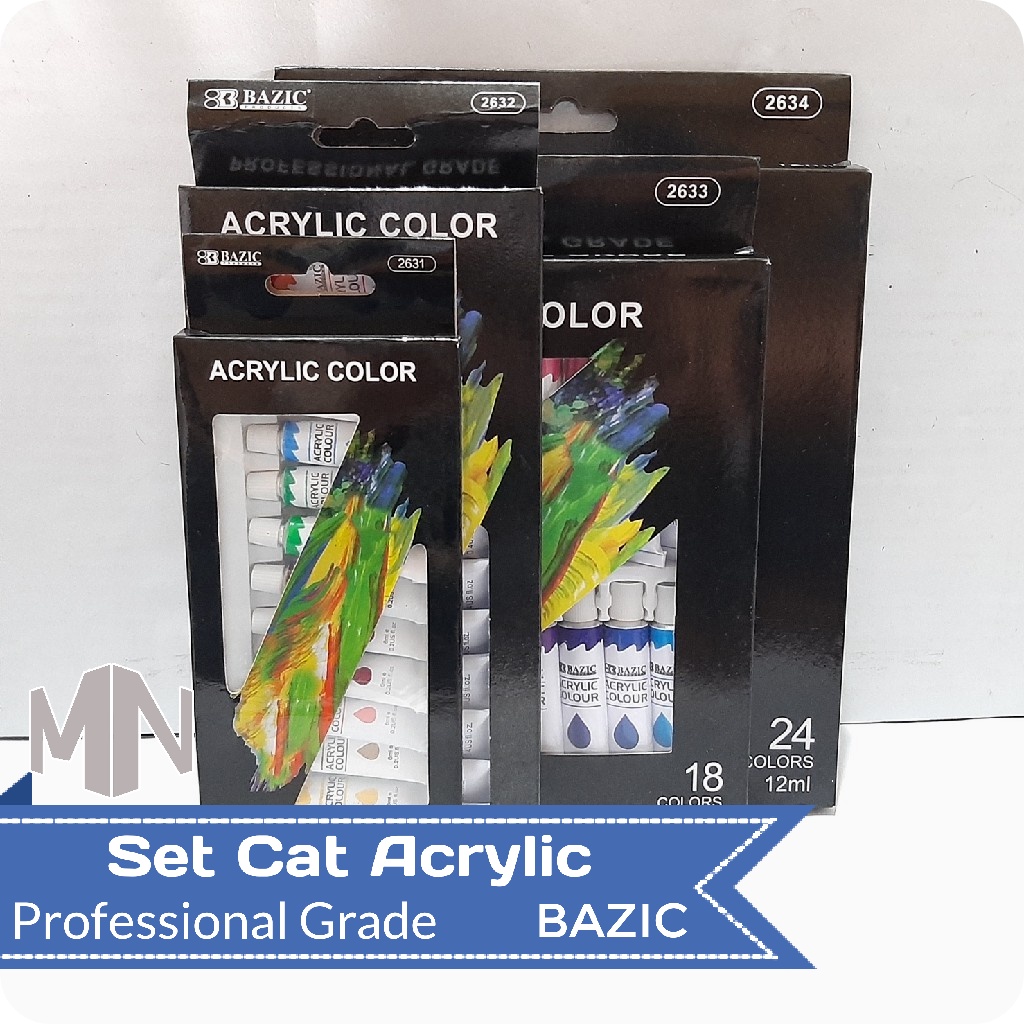 

Cat Acrylic Professional Grade 12 Colors - 18 Colors - 24 Colors Bazic