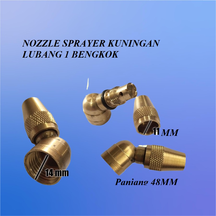 NOZEL / NOZZLE / SPUYER SPRAYER ELEKTRIK KUNINGAN 1 LUBANG BENGKOK