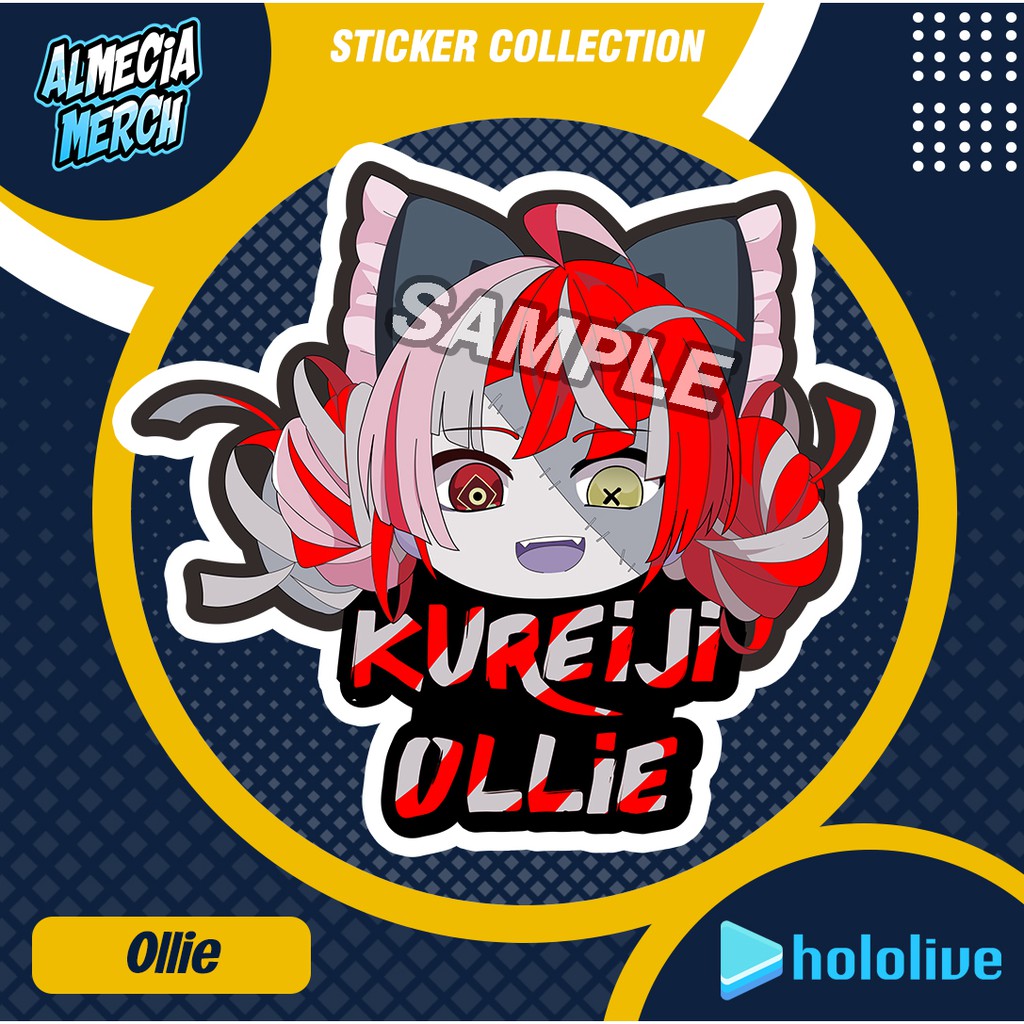 

Sticker Hololive ID Ollie / Stiker Vtuber Tulisan Kureiji Ollie