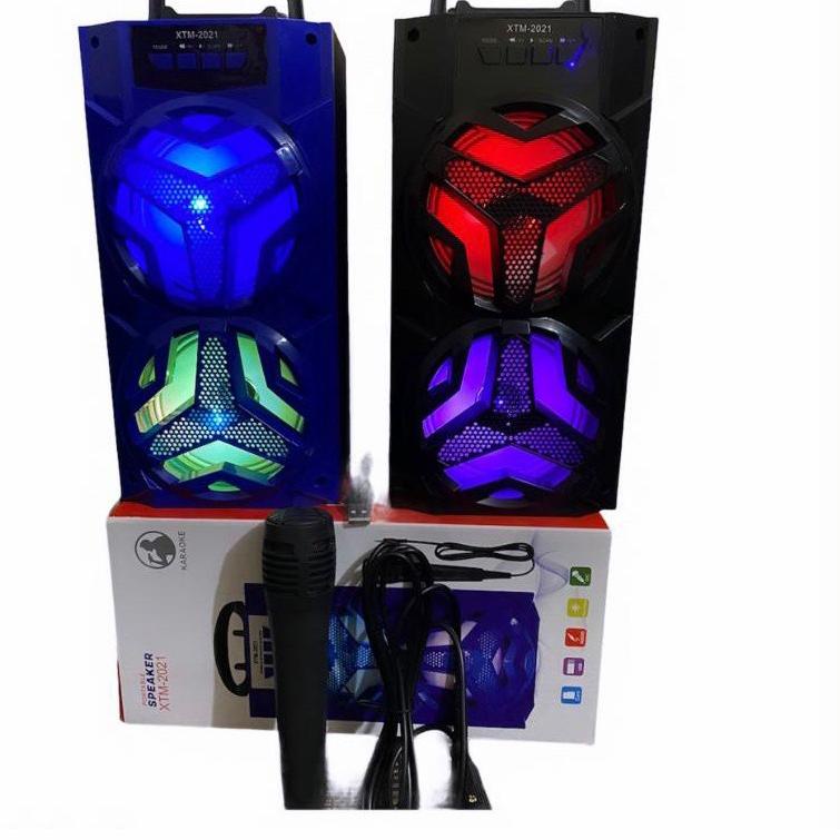 Stok terupdate COD SPEAKER BLUETOOTH XTM-2021 PLUS MIC KARAOKE//SPEAKER SALON AKTIF XTM-2021//SPEAKE