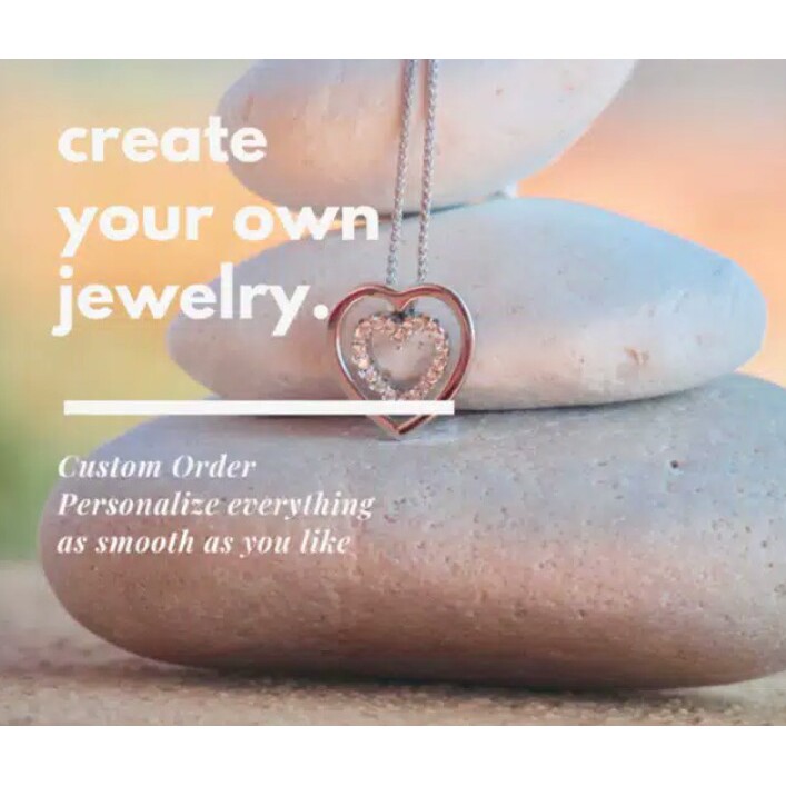 Custom perhiasan emas gelang, cincin, kalung, anting