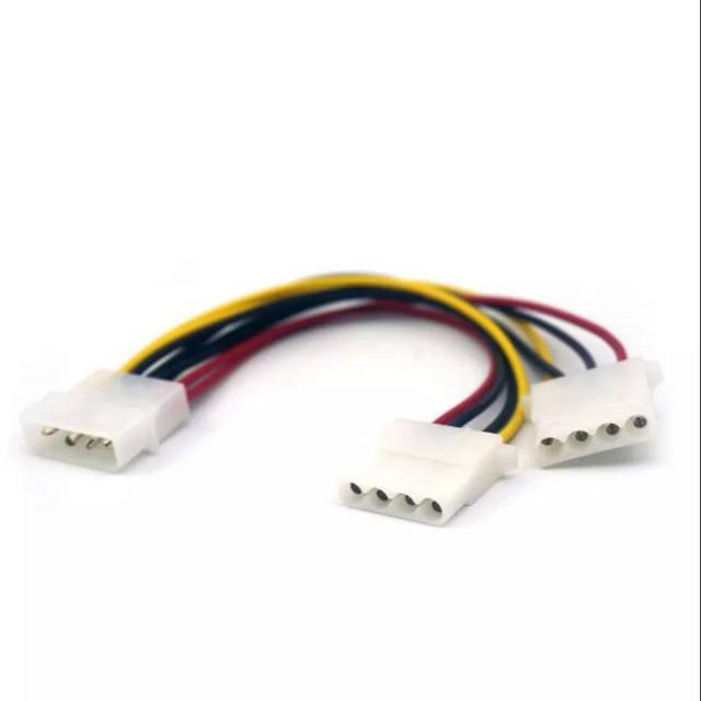 KABEL MOLEX 4 PIN MALE TO 2 MOLEX FEMALE