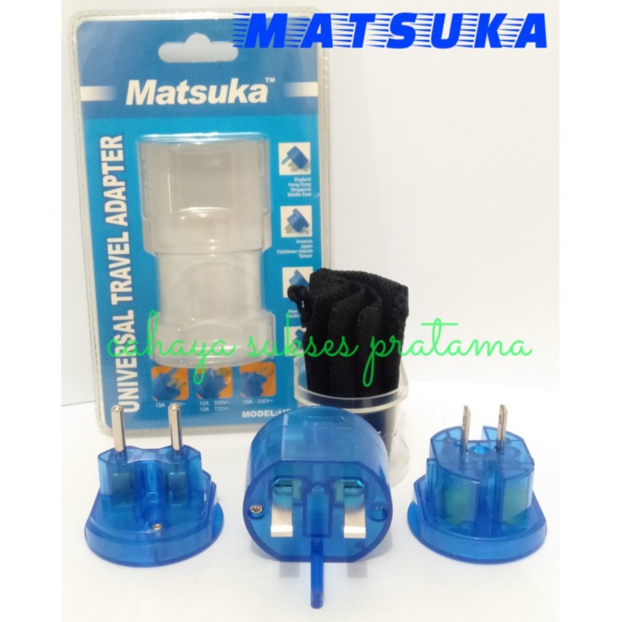 Universal Travel Adaptor /Over Steker Adaptor untuk semua Negara MT-301 Matsuka