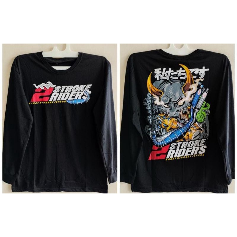 KAOS STROKE RIDERS LENGAN PANJANG HITAM PRIA TERBARU (READY)