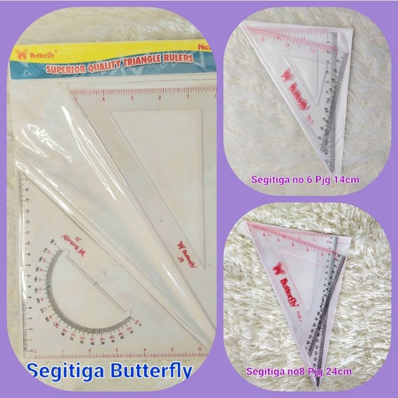 

Penggaris Segitiga Butterfly no6/no8/J8