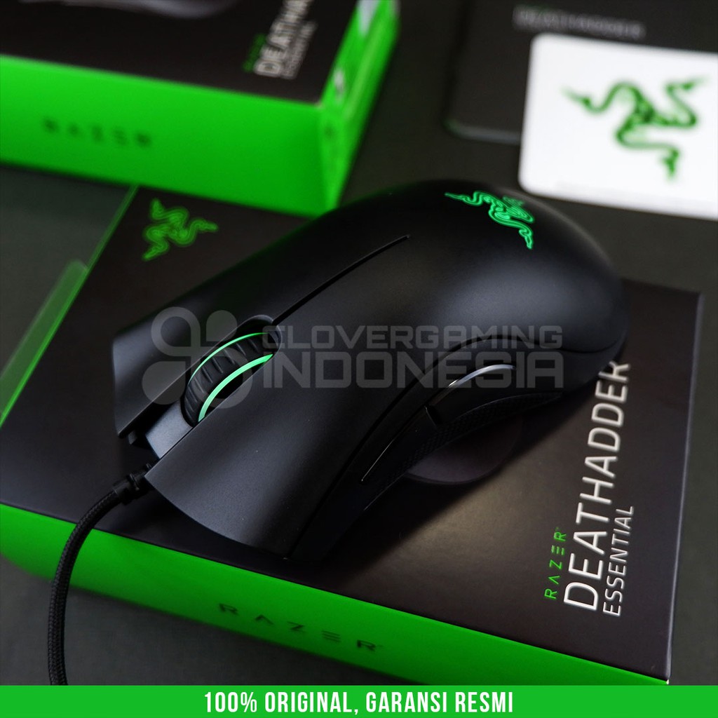 Razer Deathadder Essential Gaming Mouse - ORIGINAL ASLI GARANSI RESMI RAZER INDONESIA BUKAN OEM BUKAN KW DA Essential