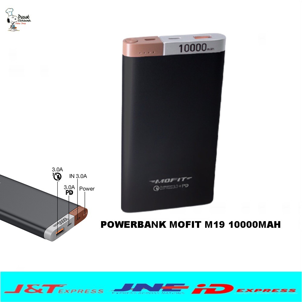 Powerbank mofit M19 10000mah fasT charging 3.0 REAL CAPACITY
