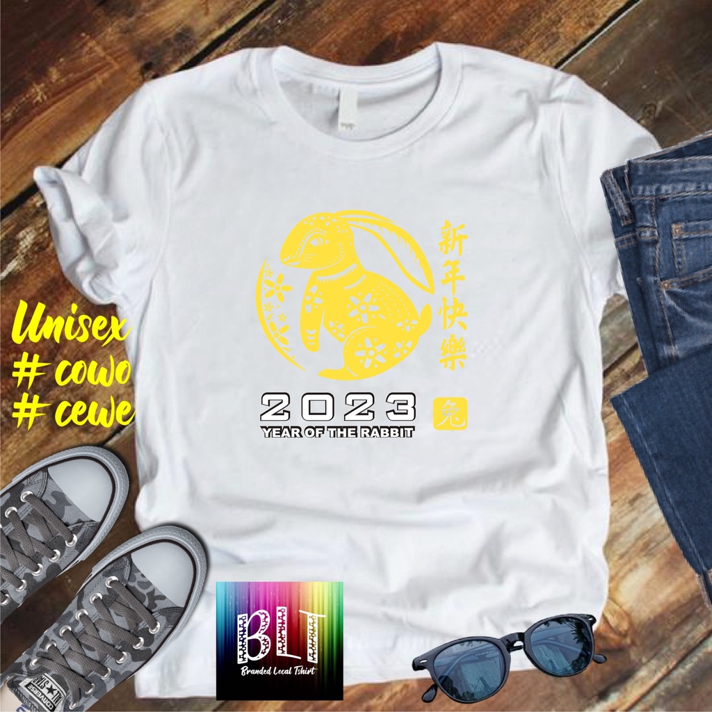 Imlek Unisex Koas Imlek Kelinci 2023 Lampion Baju Imlek Family Shio Kelinci Pakaian Imlek Dewasa Kaos Imlek Anak anak Baju gong xi fa cai Xin Nian Khuai Le kaos imlek terbaru 2023 kaos sin cia imlek 2023 kaos imlek kaos imlek pakaian imlek keluarga