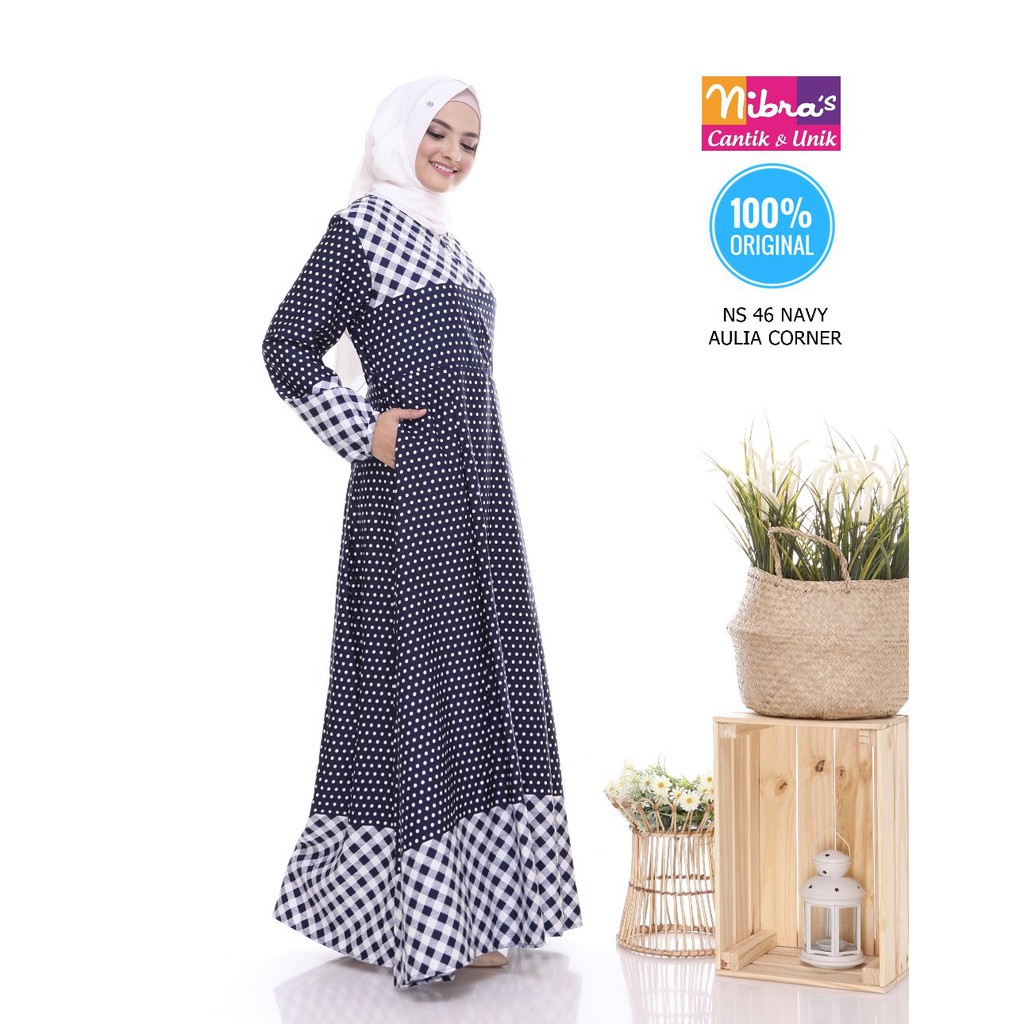 NIBRAS GAMIS WANITA MUSLIM NS 46 / GAMIS BUSUI /GAMIS TERBARU