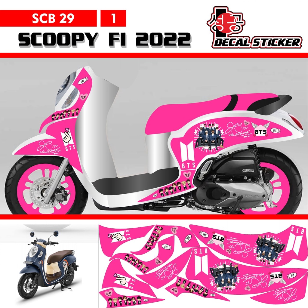 SCB 29 DECAL STICKER SCOOPY FI 2021 - 2022 BTS