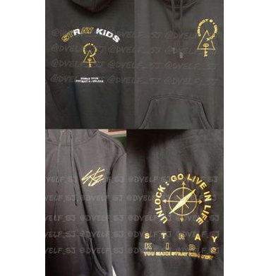 Hoodie Stray kids Replika Unlock : Go Live, In Life dan District 9 : Unlock
