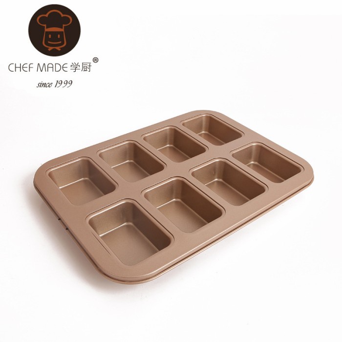 chefmade 8cups petite loaf pan /loyang mini brownie wk112013-1