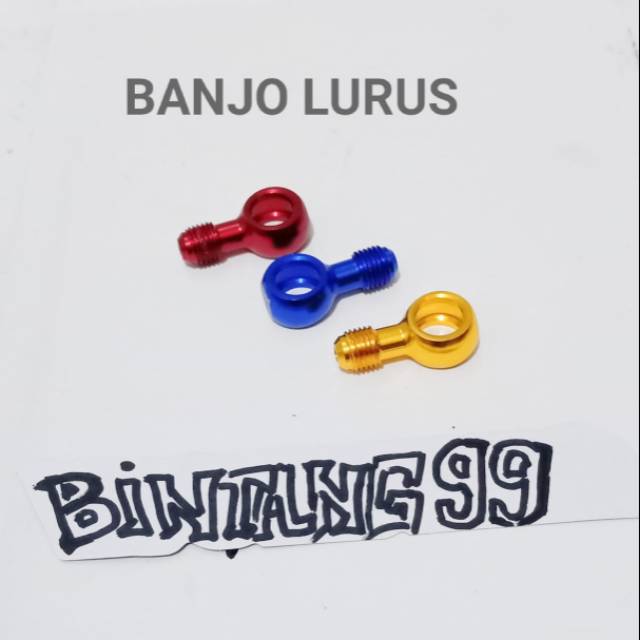 BANJO SELANG REM LURUS CNC KE KALIPER 2PISTON
