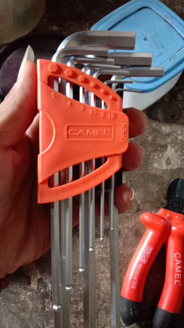 Kunci L Ballpoint Camel Set 9 Pcs (panjang) Per Set