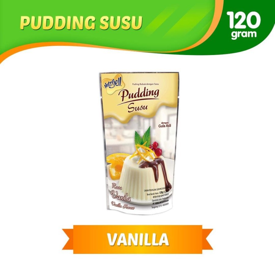 nutrijel PUDING susu rasa VANILA vanilla flavour 120gr (4.2oz)