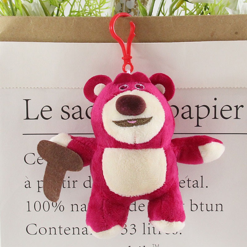 Gantungan Kunci Boneka Plush Disney Toy Story 3 Lotso Bear Stitch 10CM Untuk Hadiah Anak