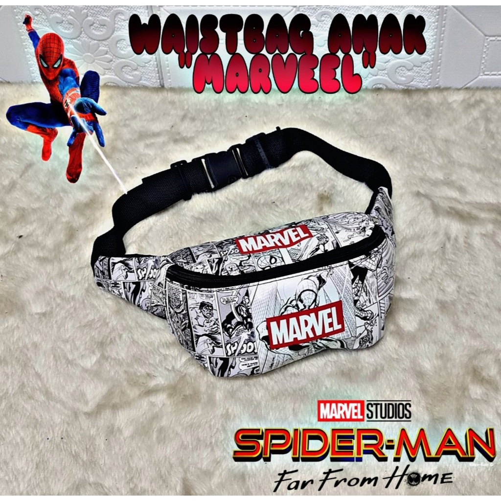 Waistbag Anak / Tas Pinggang Anak / Tas Selempang Anak Karakter Kartun Dan Super Hero