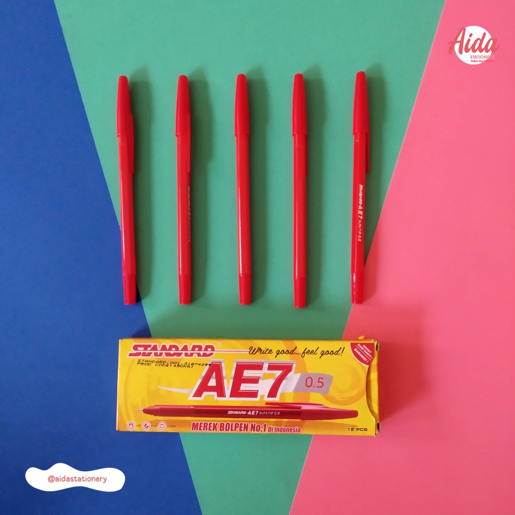 

Pulpen Standard AE7 Merah (Satuan)