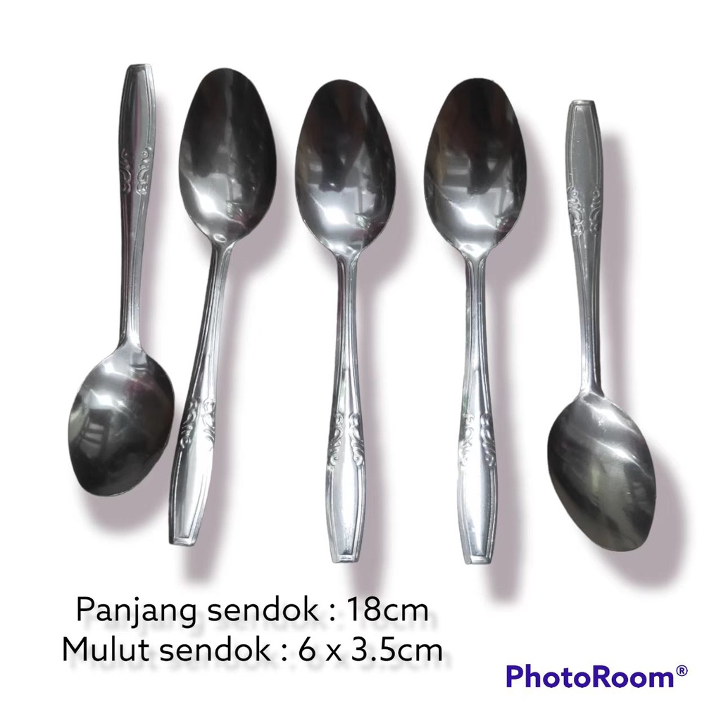 Sendok Makan Stainless alat makan panjang 18cm