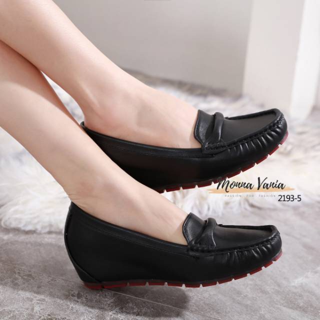 Monna Vania Amonda #2193-5*#03 sepatu wedges wanita kantor cewek import grosir batam