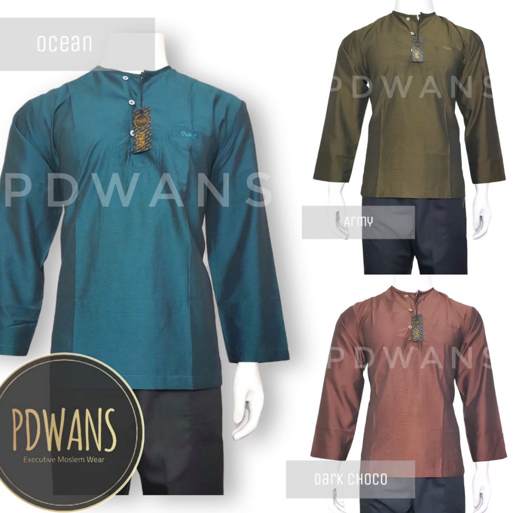 Baju Koko Polos Lengan Panjang Seri Warna PDWANS