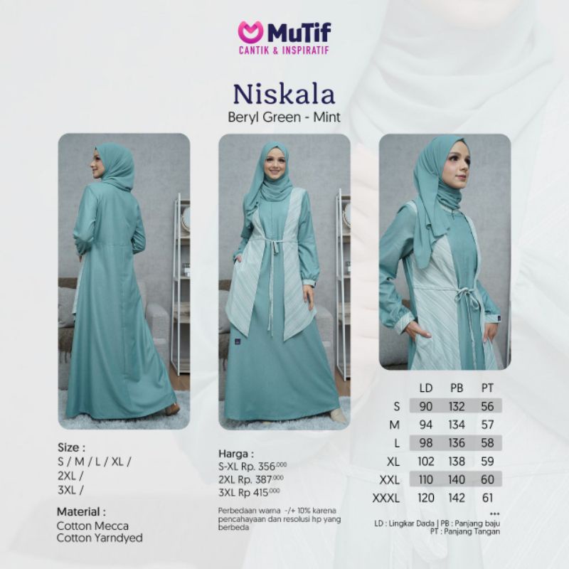 GAMIS MUTIF NISKALA BERYL GREEN