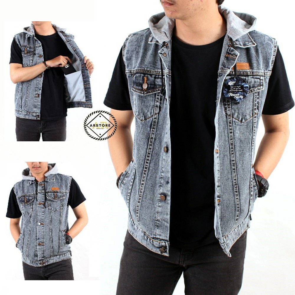 TERMURAH ! ROMPI PRIA / ROMPI JEANS / ROMPI HOODIE JEANS SANDWASH ORIGINAL