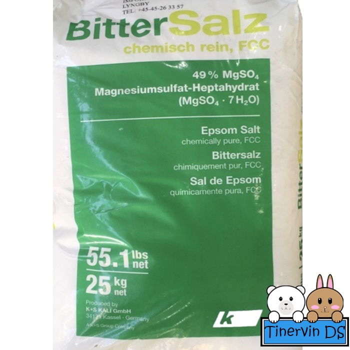 

Garam Epsom / Epsom Salt - BITTERSALZ (Germany) - TECH GRADE - 1 sak 25 kg