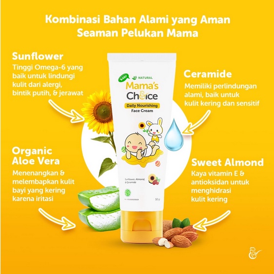 Baby Cream | Mama's Choice Baby Daily Nourishing Face Cream - Krim Wajah Bayi