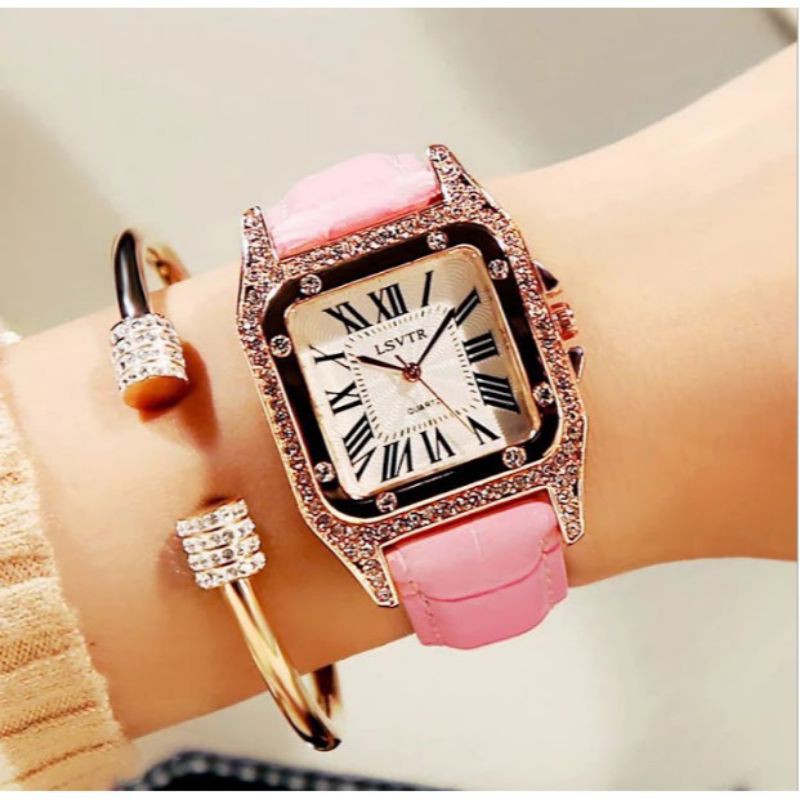 JY J007 JAM TANGAN FASHION DIAMOND PETAK JAM TANGAN WANITA IMPORT BATAM J07