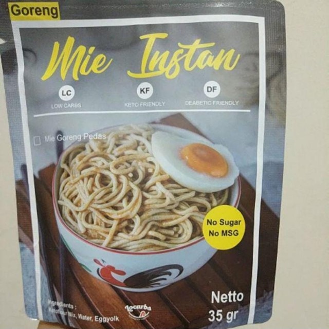 Mie instan keto varian goreng pedas