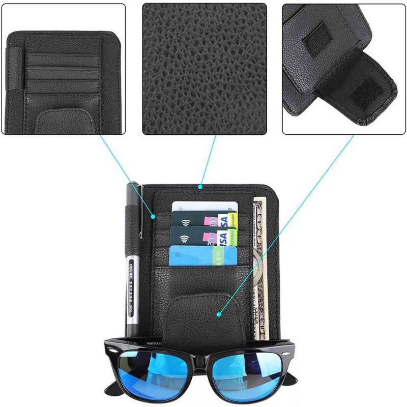 Dompet Tempat Kartu Kacamata Dll Sunvisor Mobil Car Sunvisor Organizer