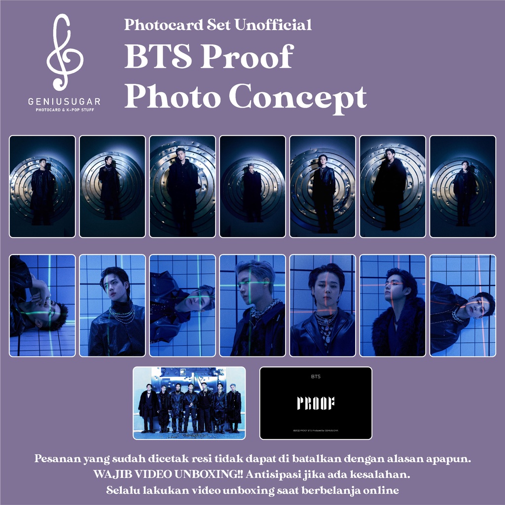 [SET BTS] PHOTOCARD PROOF PHOTO CONCEPT UNOFFICIAL