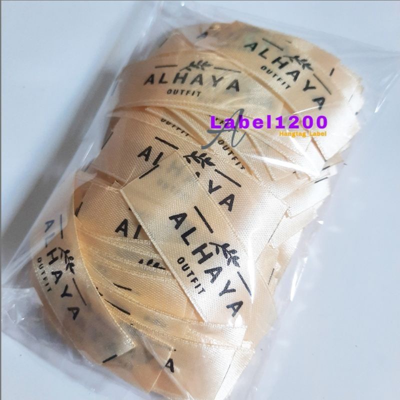 

label satin label baju label kaos pita satin label pita bonus potong