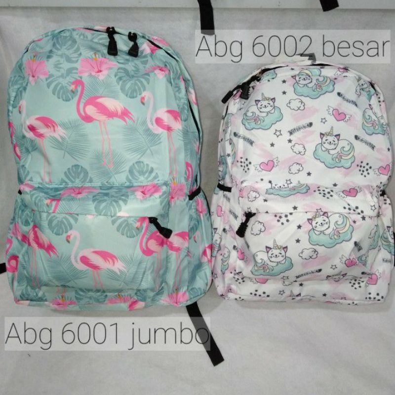 Ransel Wanita Import Ringan Colourfull Uk Jumbo Besar Tanggung Tas Sekolah Anak Remaja Perempuan