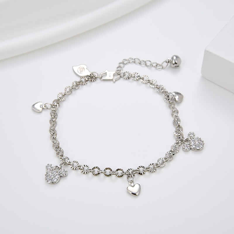 COD Gelang Titanium Anak Wanita Anti Karat Silver Emas Muda Bayi Couple Asli Rantai Selamanya Korea Mura Magnet Sahabat  60