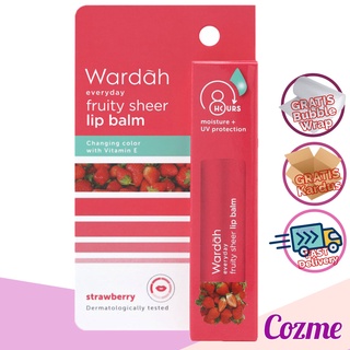 Image of WARDAH Fruity Sheer Lip Balm Strawberry 4gr
