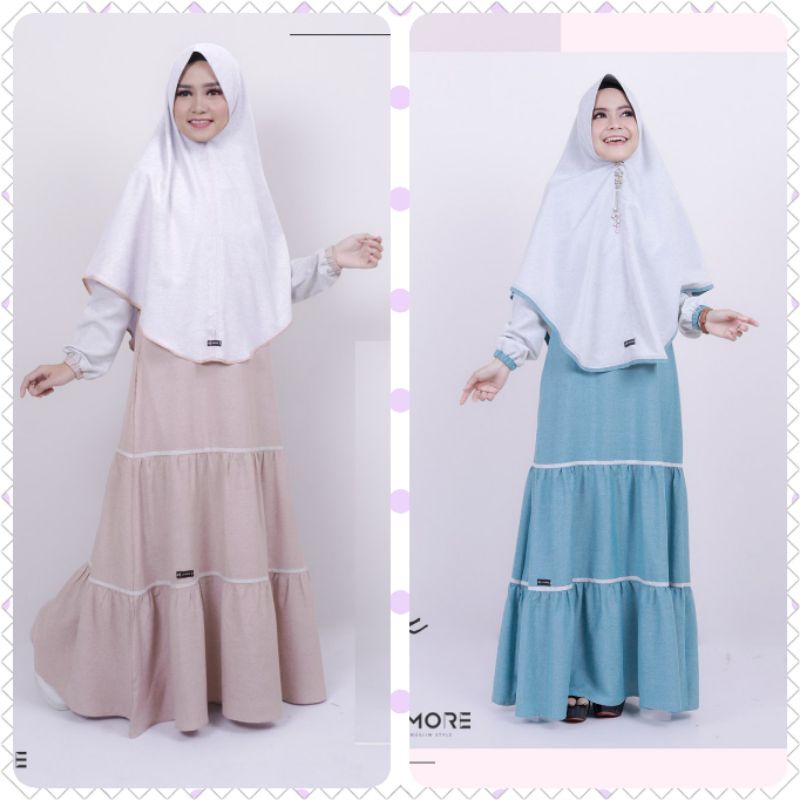 GAMIS SET UPMORE FAIRUZ ADOBE ROSE FAIRUZ AQUATIC