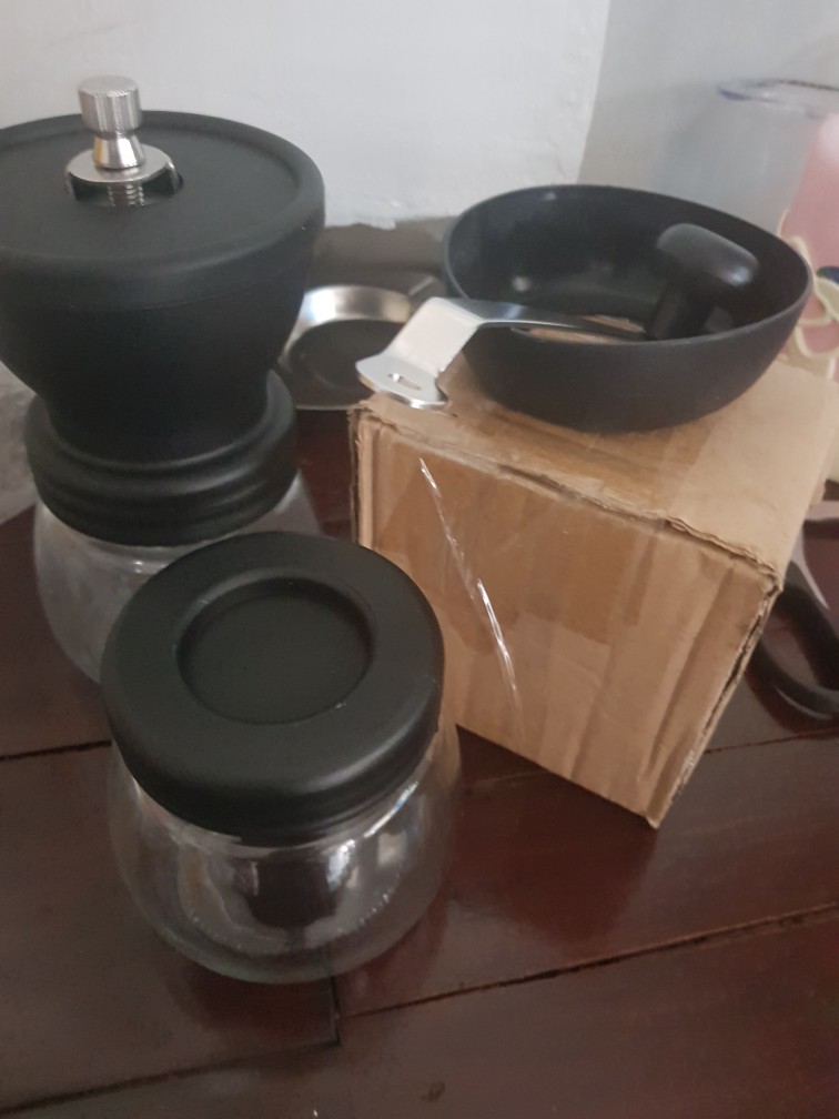 Ceramic Coffee Mill Grinder Gilingan Kopi Manual Burr Bahan Keramik