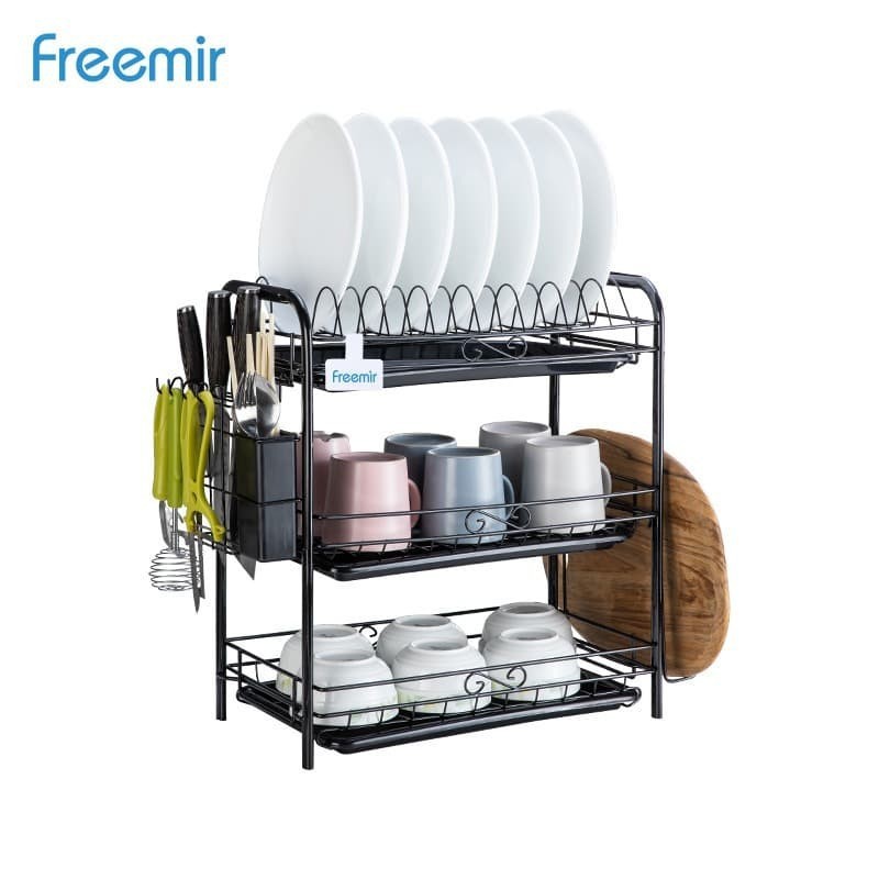 Freemir rak piring peralatan makan serbaguna multifunctional dish rack - 2 Susun