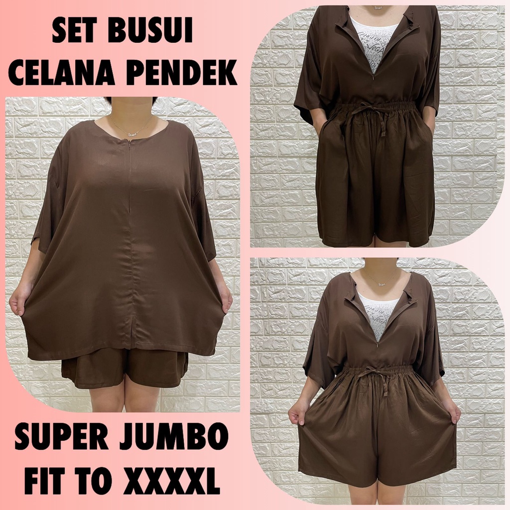 SETELAN CELANA PENDEK HAMIL|MENYUSUI XXXXL RAYON TWILL PREMIUM